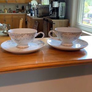 Vtg. Imperial Dalton China Seville Tea Cups & Saucers